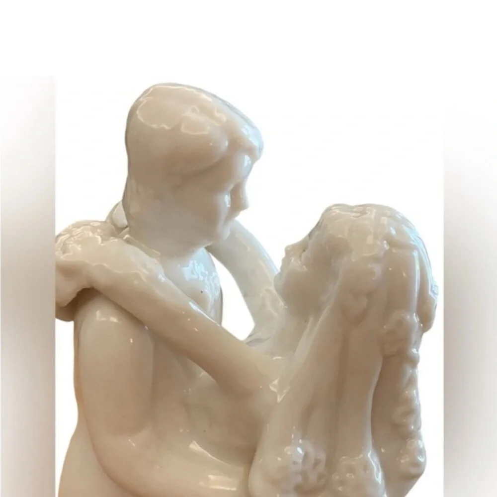 Vintage Porcelain Bride Groom Wedding Cake Topper First Dance Figurine